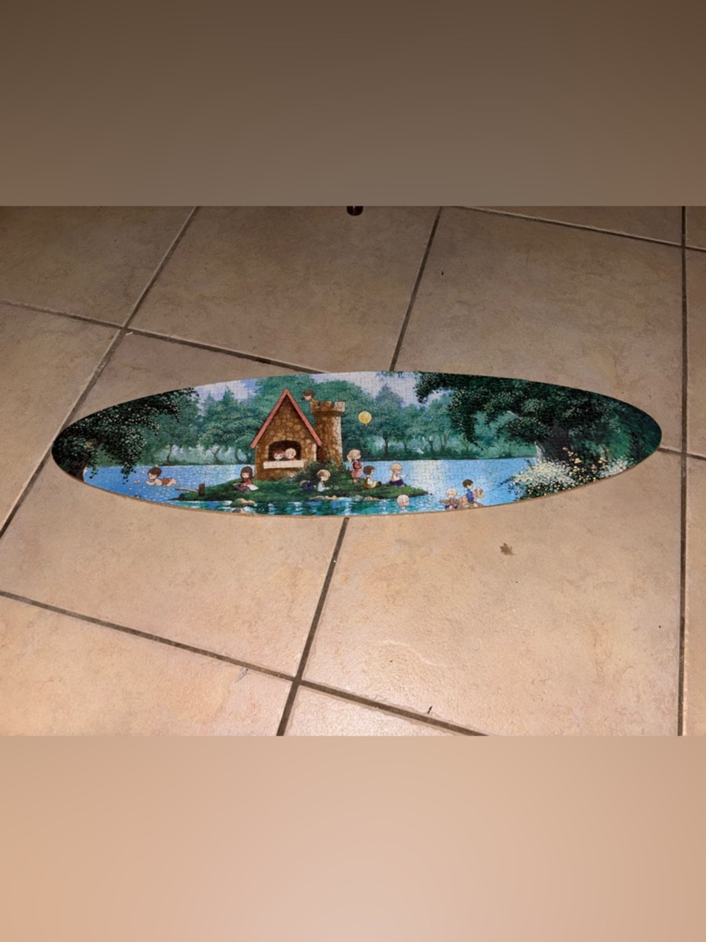 Vintage 1995 Display Puzzle Precious Moments Grandpa's Island Spring Panorama